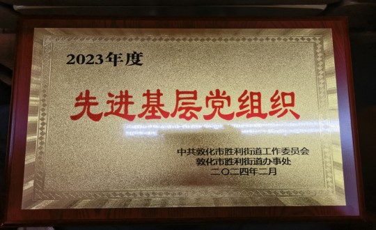 2024年2月1日，物业总公司敦化项目党支部被授予“2023年度先进基层党组织”荣誉称号_副本.jpg